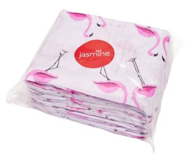 Látkové plienky pre novorodenca Flamingo 70x80 cm 10ks Jasmine